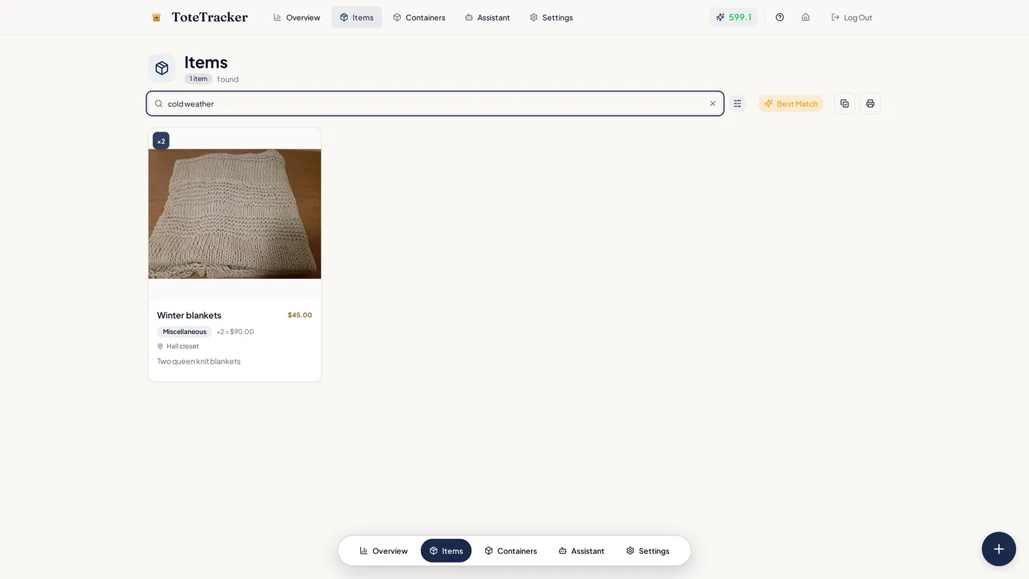 Smart Search results for a plain-language query